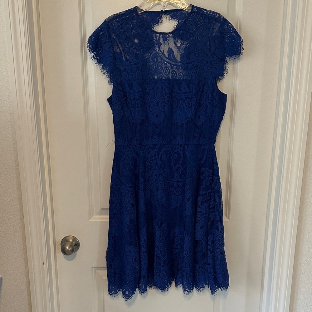 BB Dakota Royal Blue Lace Detail Dress